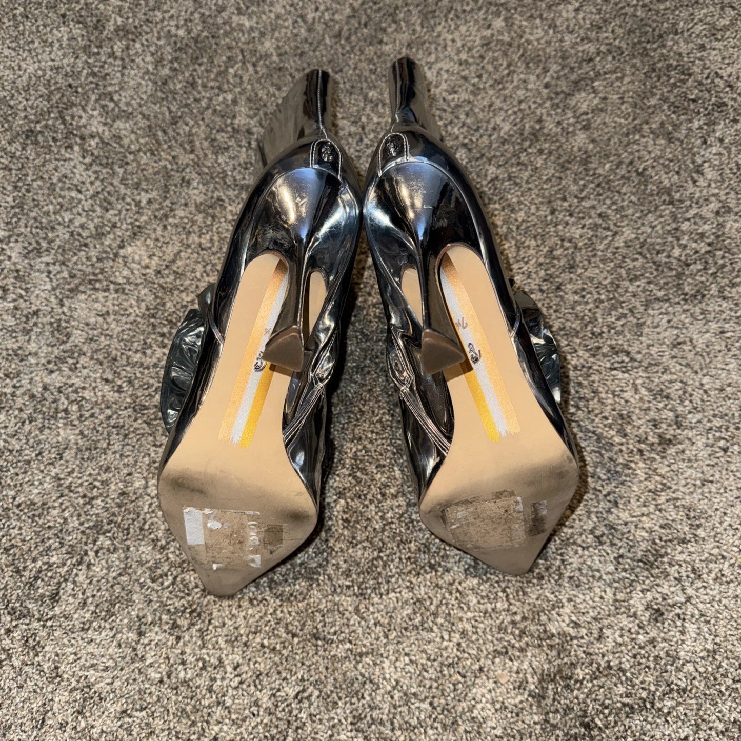 Women’s Size 7.5 Sam Edelman Silver Bow Heels