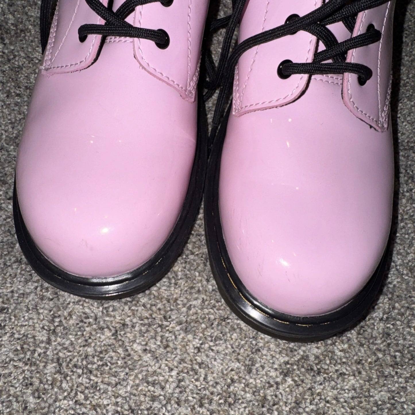 Size 5 Women’s Dr. Martens Patent Leather Lace Up Boots Pink