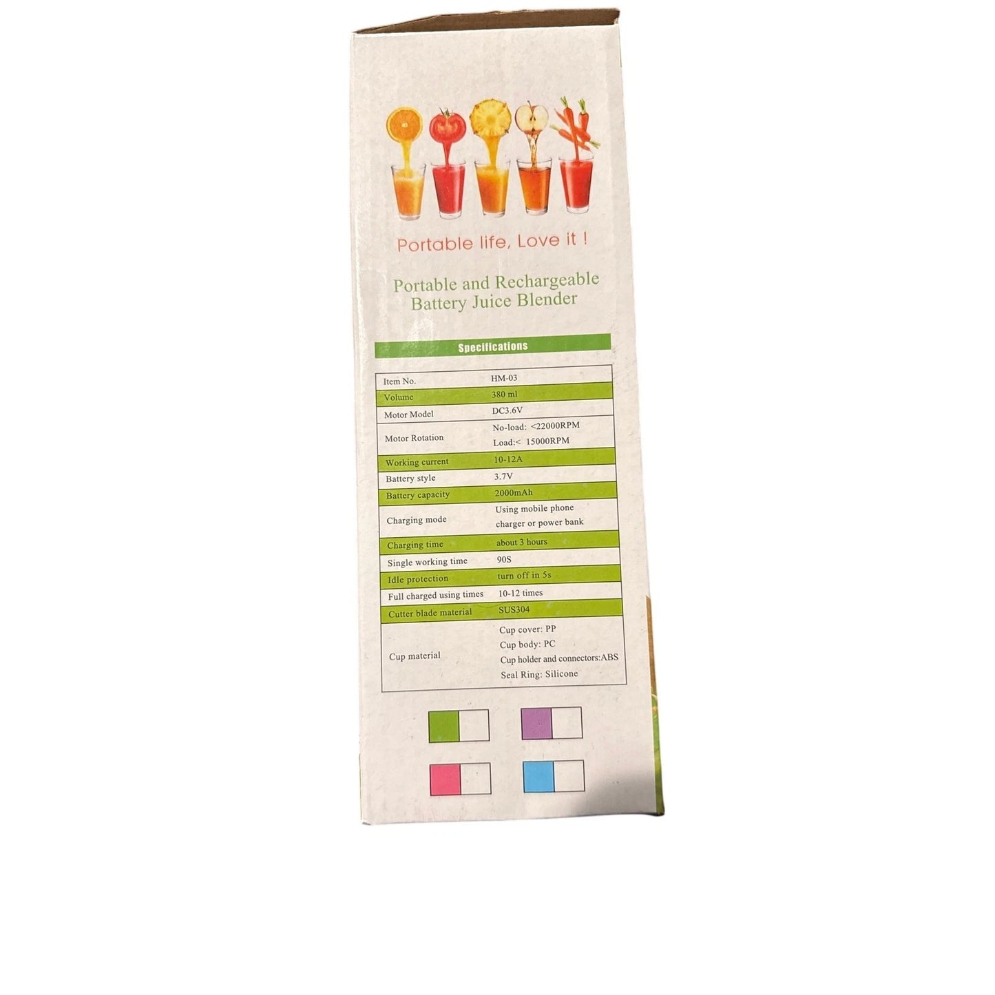 Portable and Rechargeable Battery Juice Blender