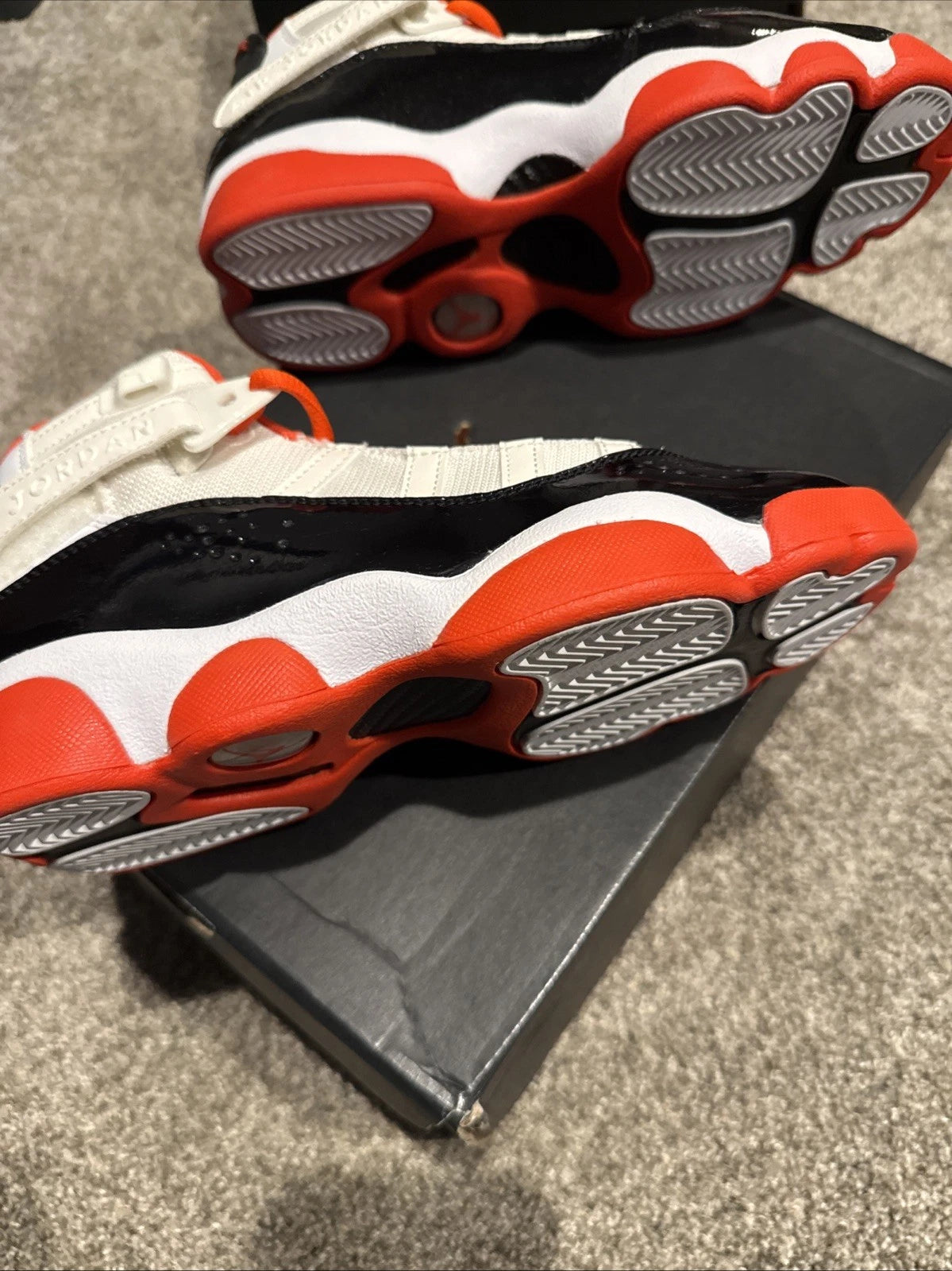 Size 6 (GS) - Jordan 6 Rings Mid White Black Team Orange
