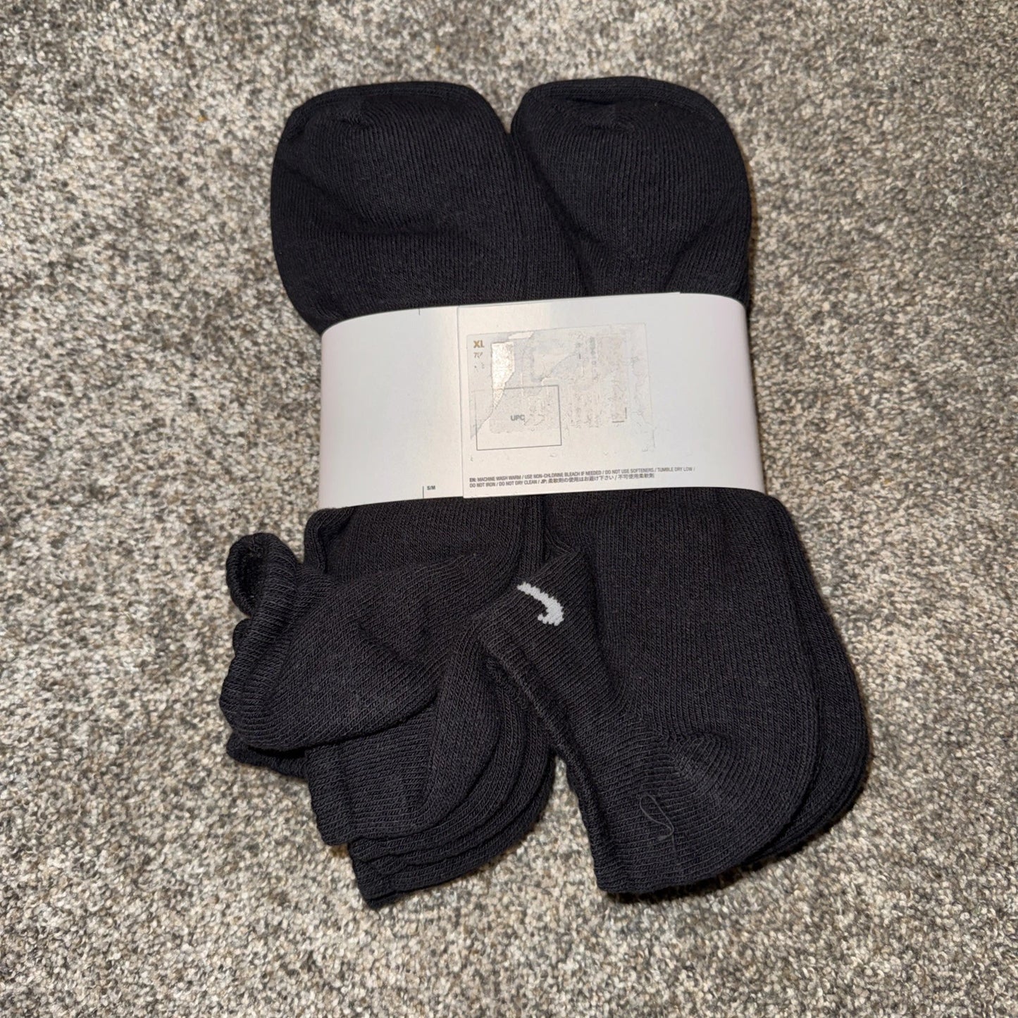 Nike No Show Socks Black Men’s 12-15
