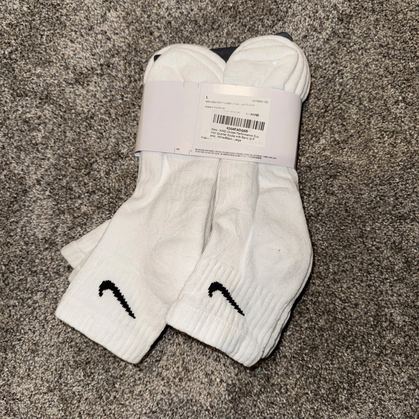 Nike Ankle Socks Men’s 8-12 White