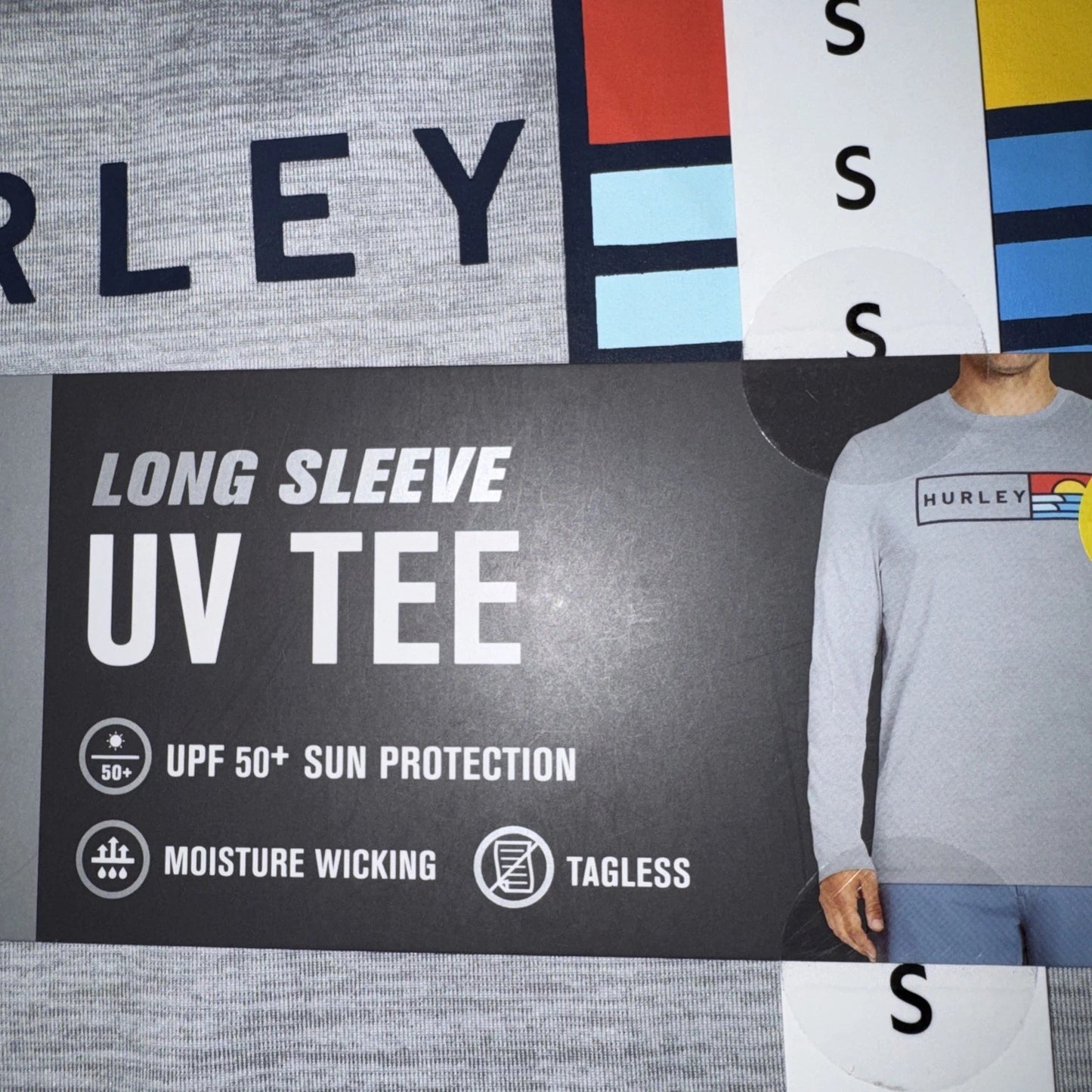 Men’s Small- Hurley Long Sleeve UV Tee Grey