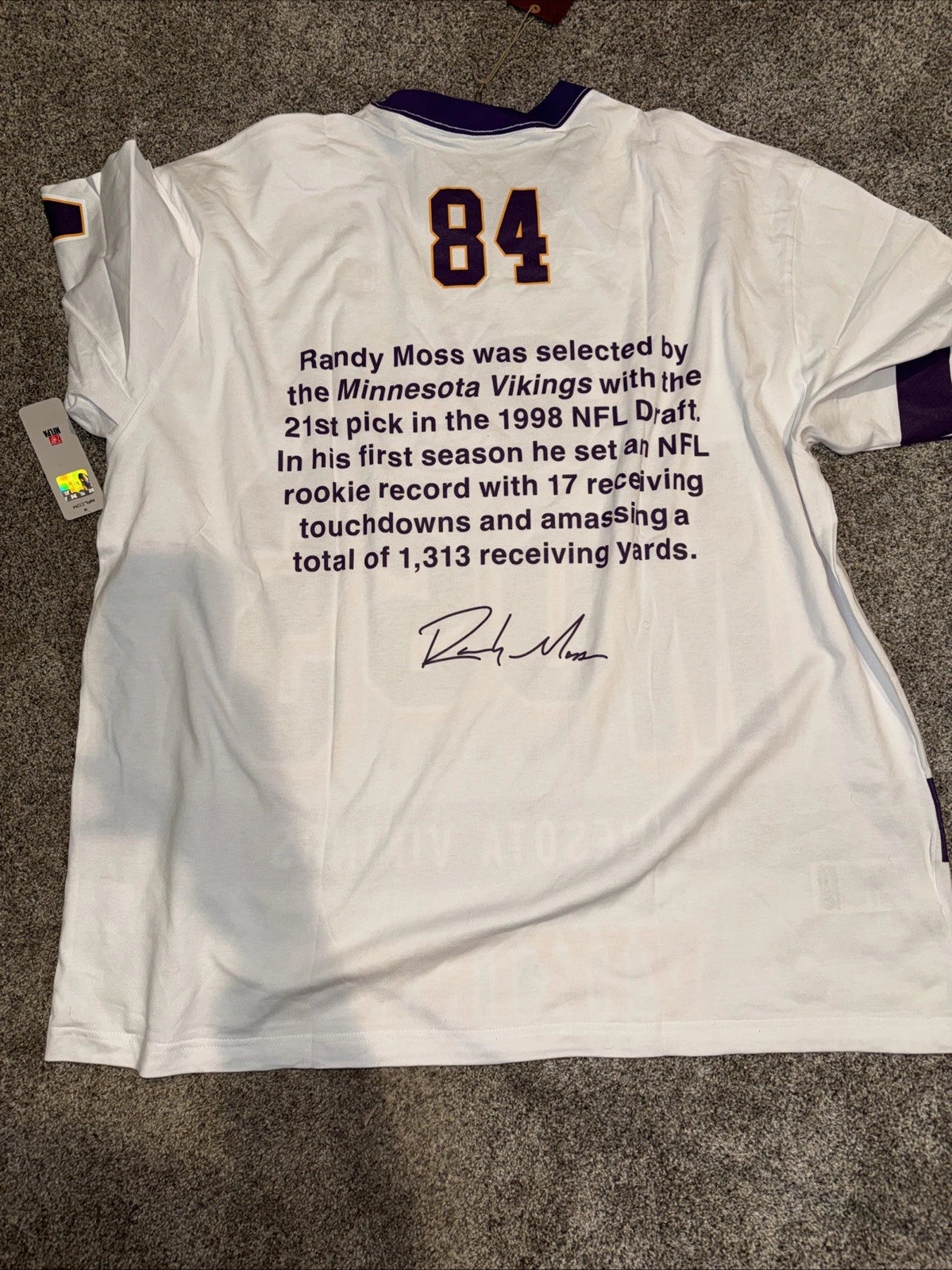 Size 3XL Men’s - Minnesota Vikings Randy Moss Shirt - Mitchell & Ness