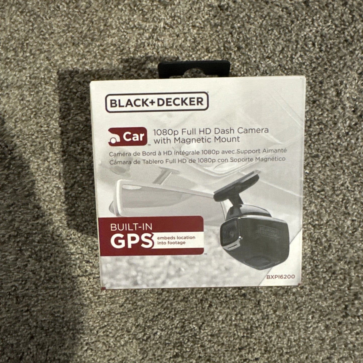 BLACK+DECKER 1080p Full HD Dash Camera with Magnetic Mount Model BXP16200 - NEW
