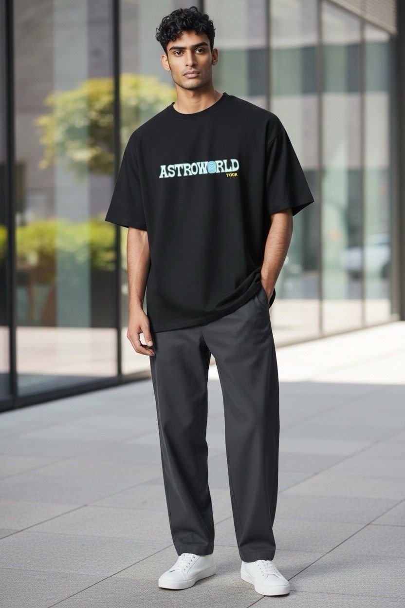 Men’s Medium- Travis Scott Astroworld Tour Tee- Black