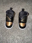 Sky Jordan 1 Mid Black Metallic Gold (TD) Size 5C