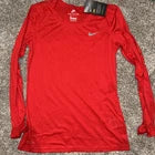 Nike Dri Fit Tee Women’s Size Small- Red Long Sleeve