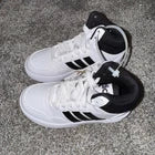 Adidas Hoops 3.0 Mid White Black Kids Size 11