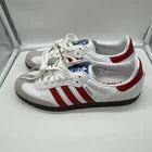 Size 9.5 Men’s- Adidas Samba OG White Red