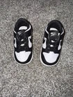 Nike Dunk Low Black White Size 4C