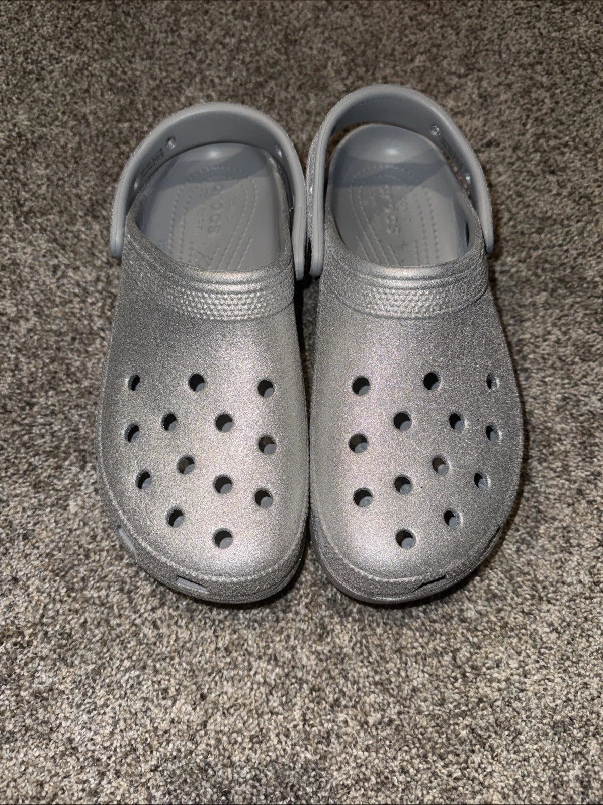 Size 8 Women’s Crocs Silver