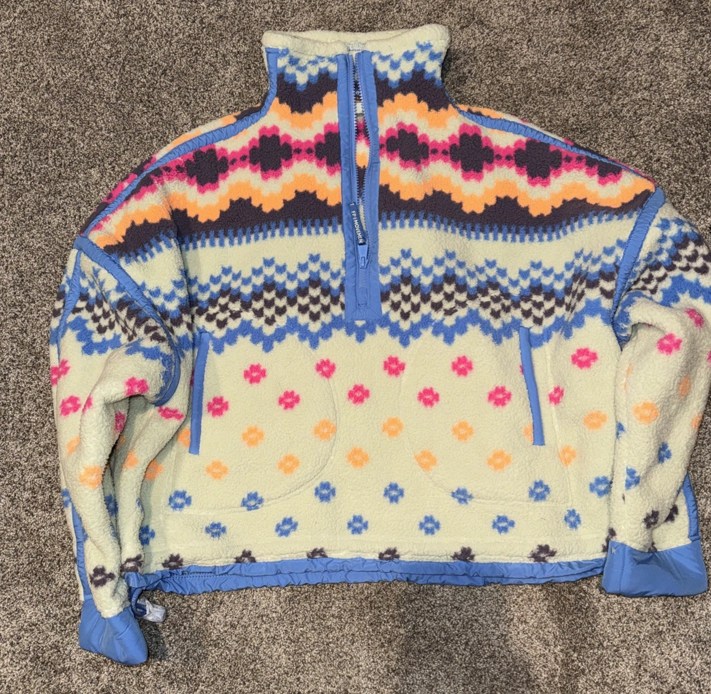 Women’s Medium Free People Fleece Half Zip Pull Over