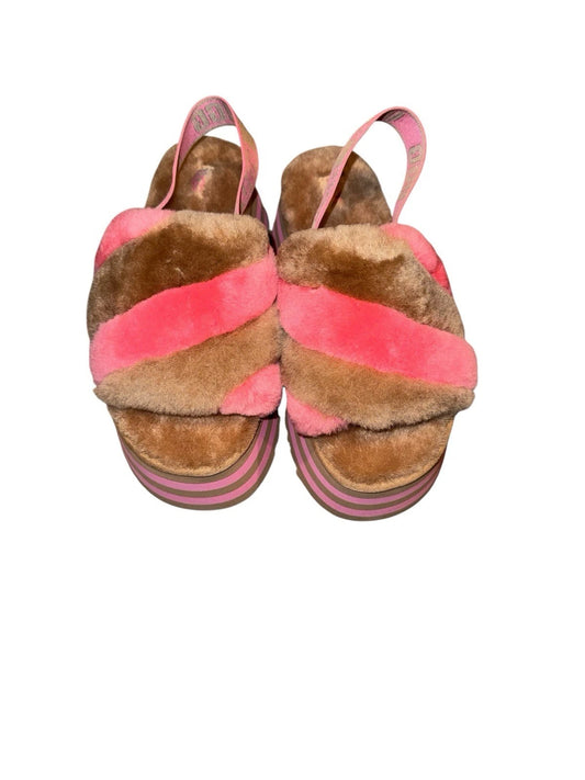 Women’s Size 7- UGG Disco Stripe Slide Brown