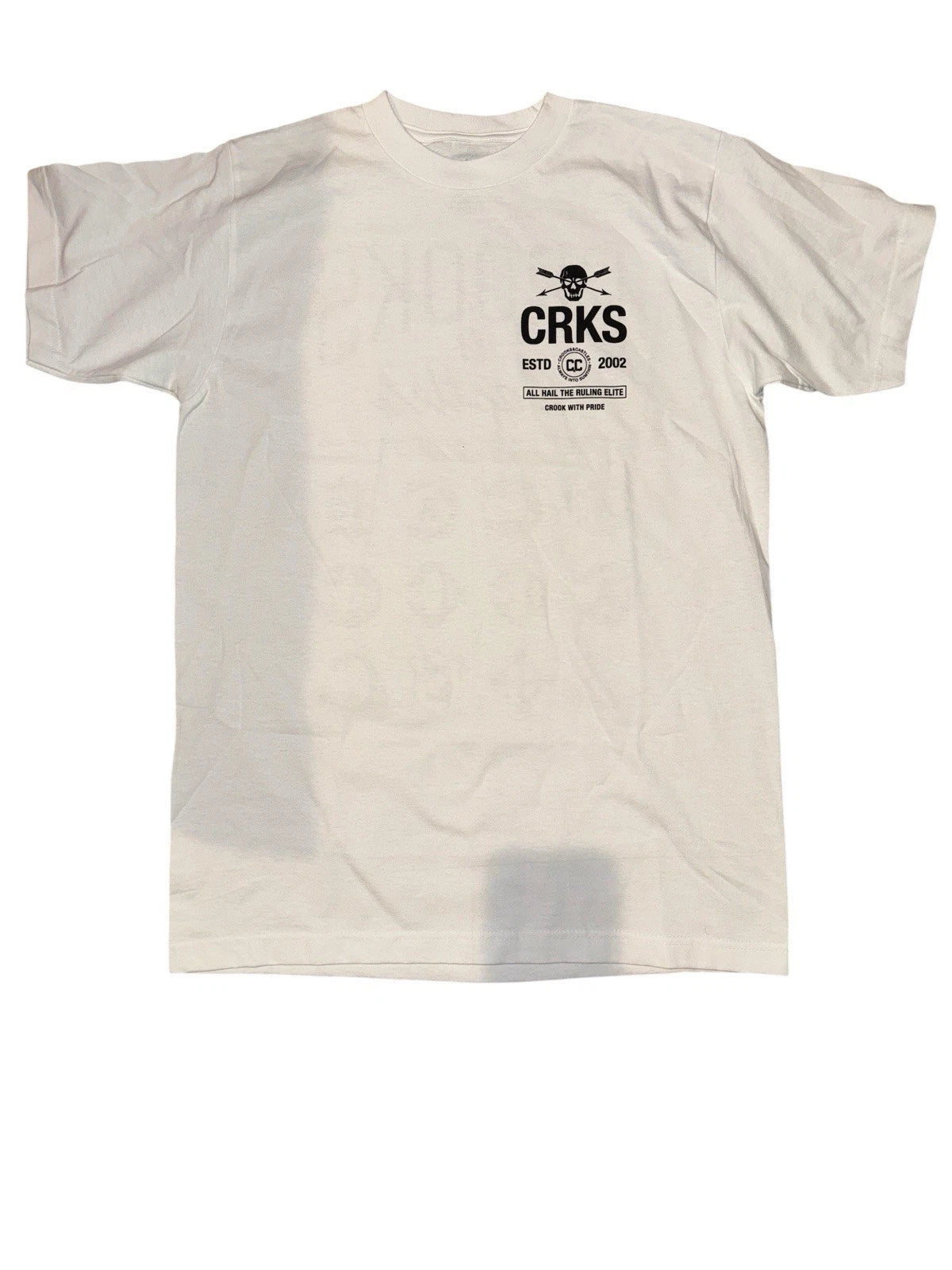 Men’s Medium- Crooks & Castles Tee- White
