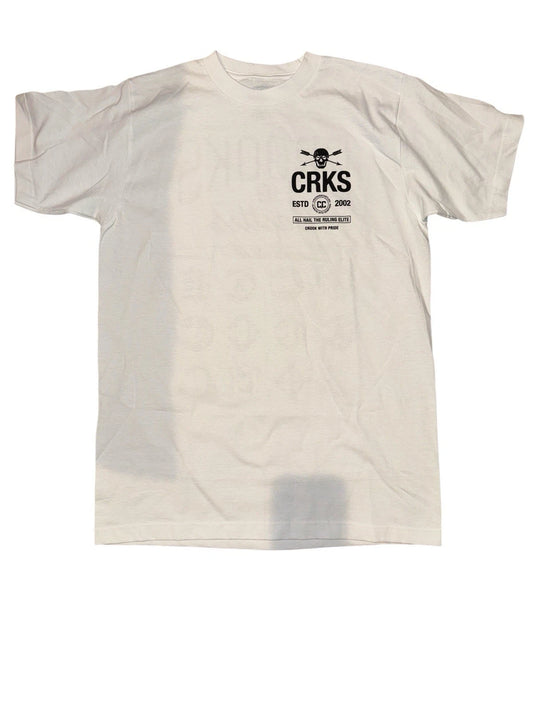 Men’s Medium- Crooks & Castles Tee- White