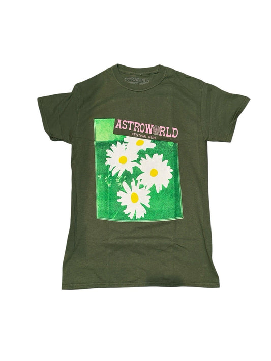 Men’s Small- Travis Scott Astroworld Tee- Green
