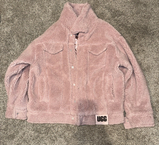 Women’s Medium- UGG Trucker Pink Sherpa Jacket