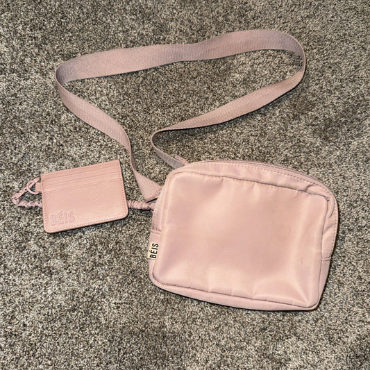 Beis Pink Nylon Fanny Pack New