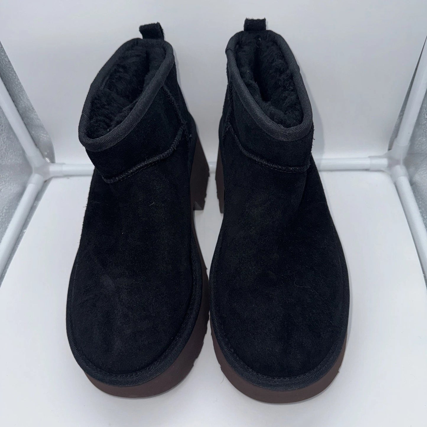 Women’s Size 8 UGG Classic Ultra Mini New Heights Boots Black