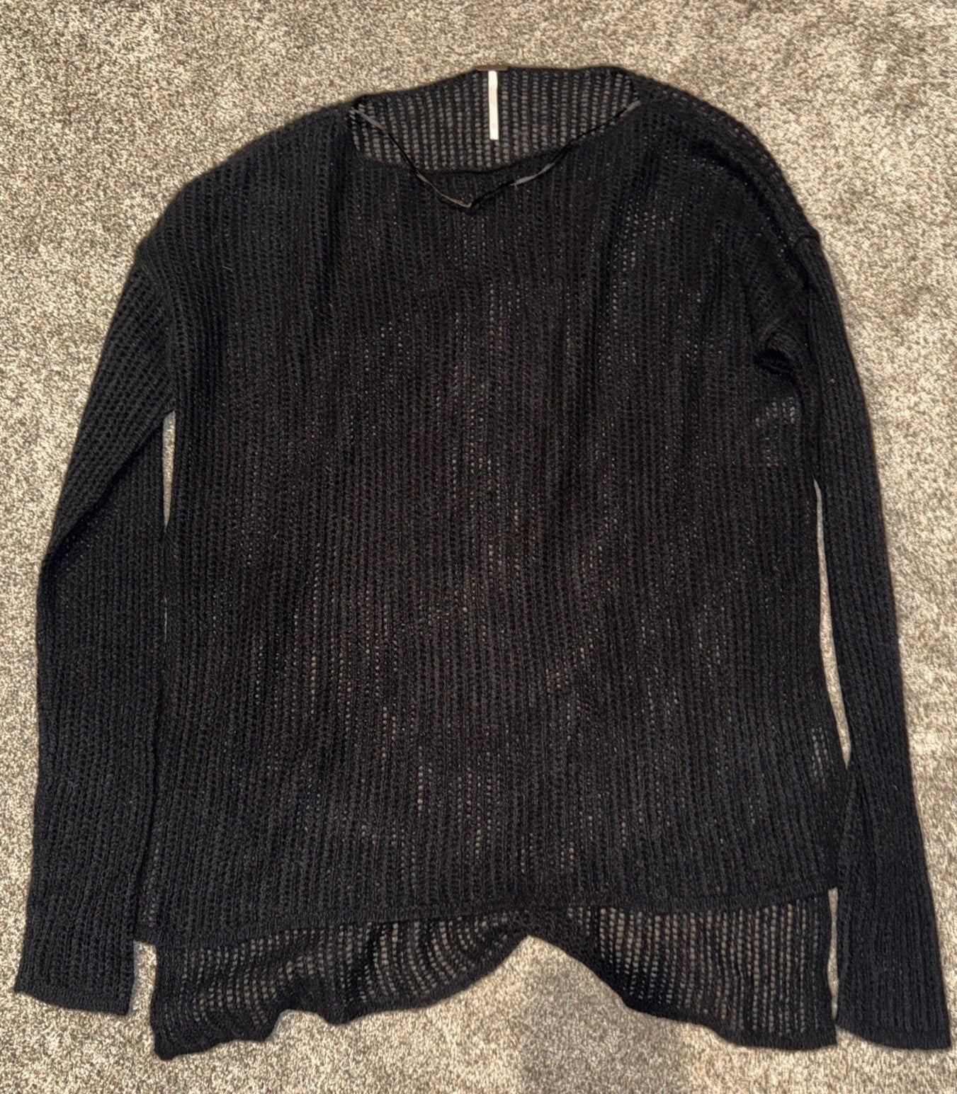 Women’s XS Free People Mesh Knit Top Black