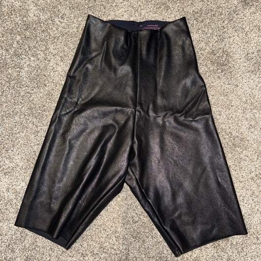 Women’s XS Commando Biker Shorts Faux Leather Black