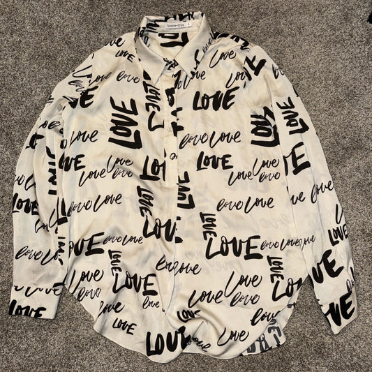 Women’s Medium Brave + True Love Graffiti Blouse