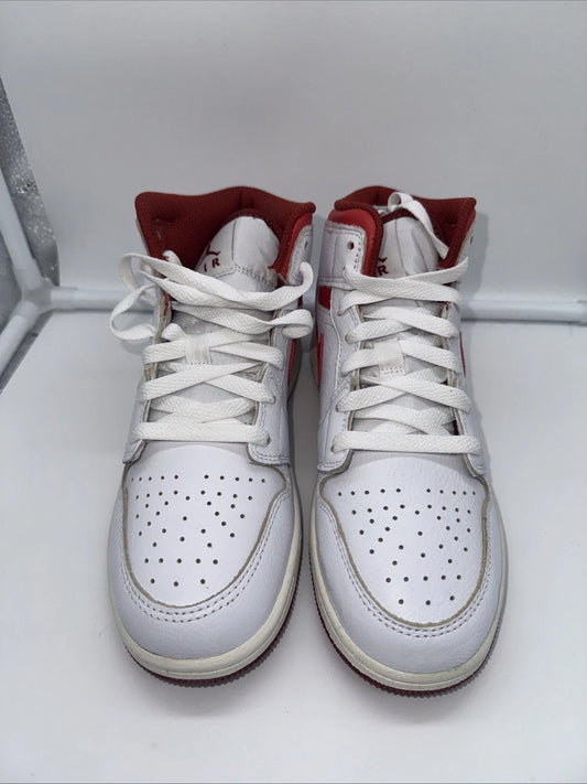 Size 4.5Y Jordan 1 Mid SE White Dune Red