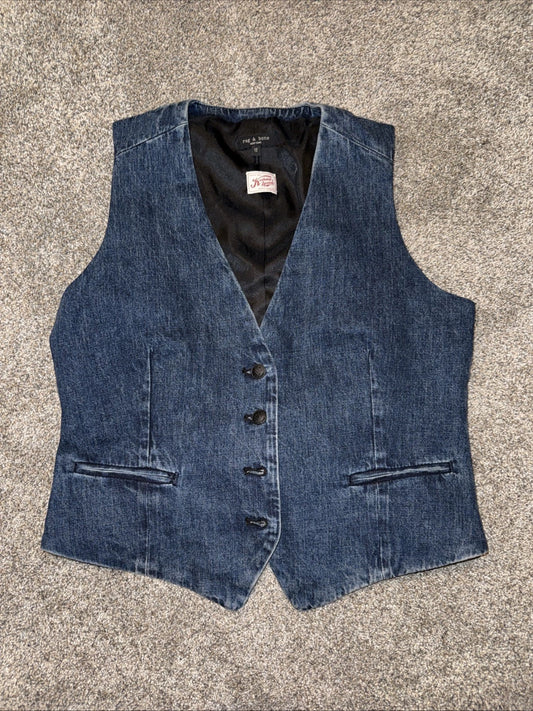 RAG & BONE Priya Denim Vest Women's Size 12