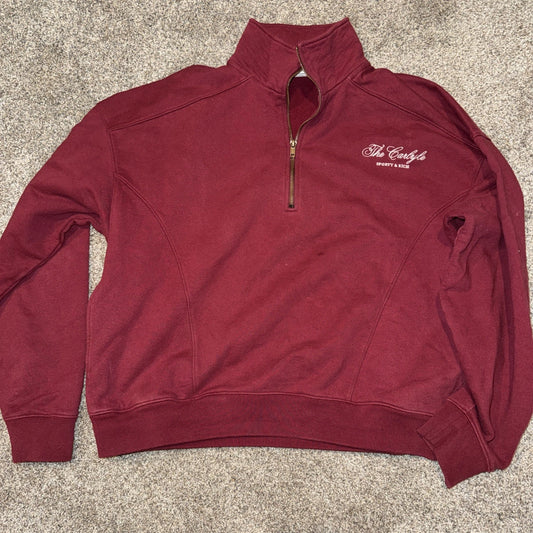 Sporty & Rich The Carlyle Script Quarter-Zip Sweatshirt Women’s Medium
