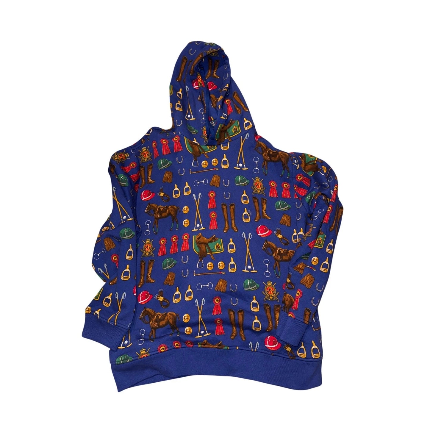 Men’s XXL - Polo Ralph Lauren Equestrian-Print Fleece Hoodie