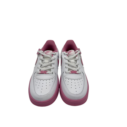 Size 2.5Y Nike Force 1 Low EasyOn- White Magic Flamingo