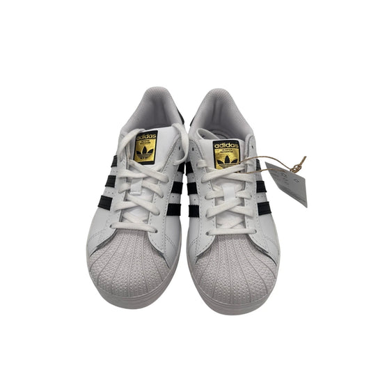 Size 1Y Adidas Superstar C- White/ Black