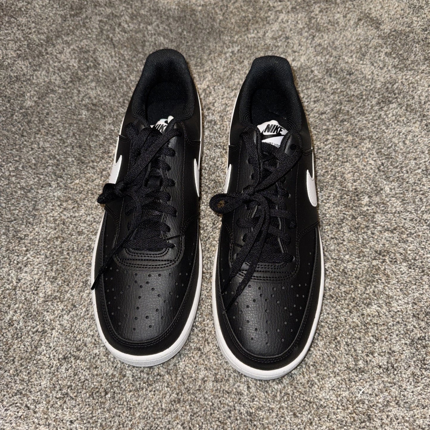 Size 10 Men’s - Nike Court Vision Low Black White