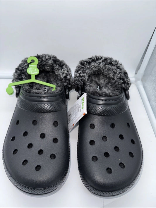 Size 9 Men’s Crocs Classic Fleece Lined Clog Black