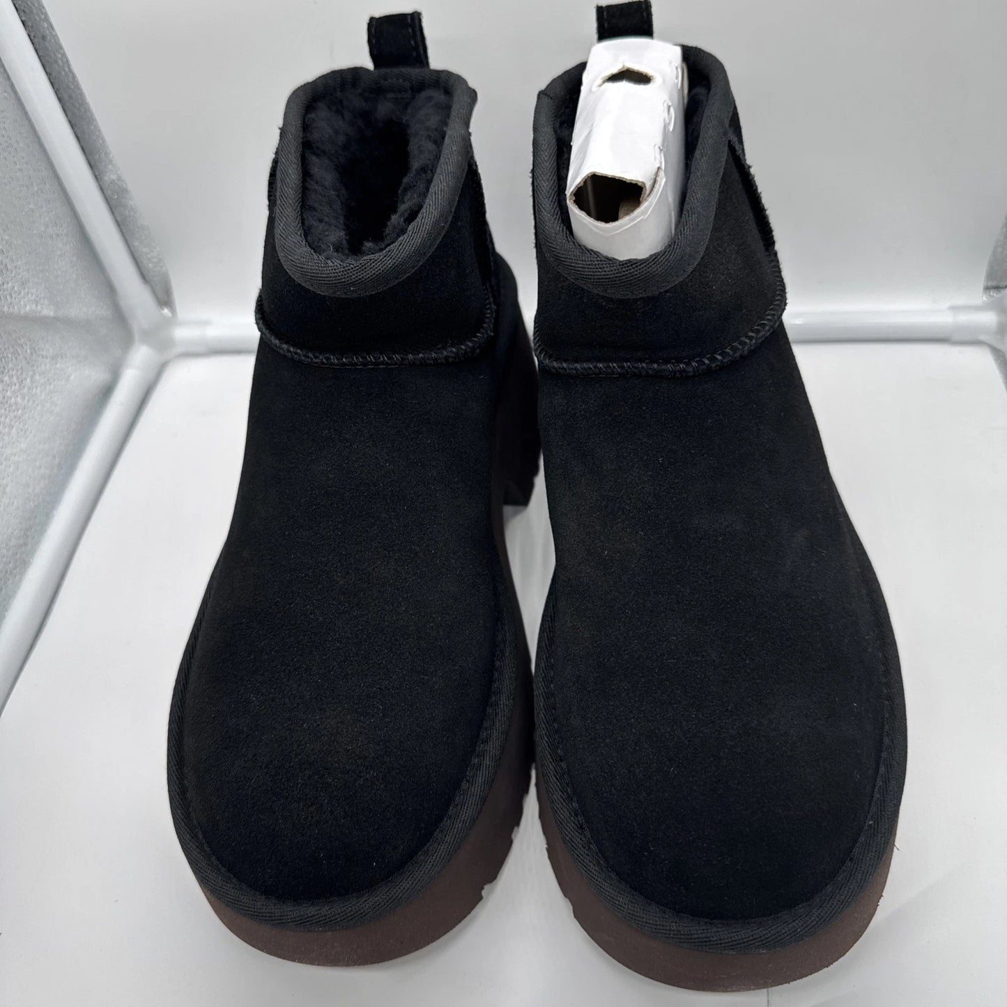 Size 8 Women’s UGG Classic Ultra Mini New Heights Boots Black