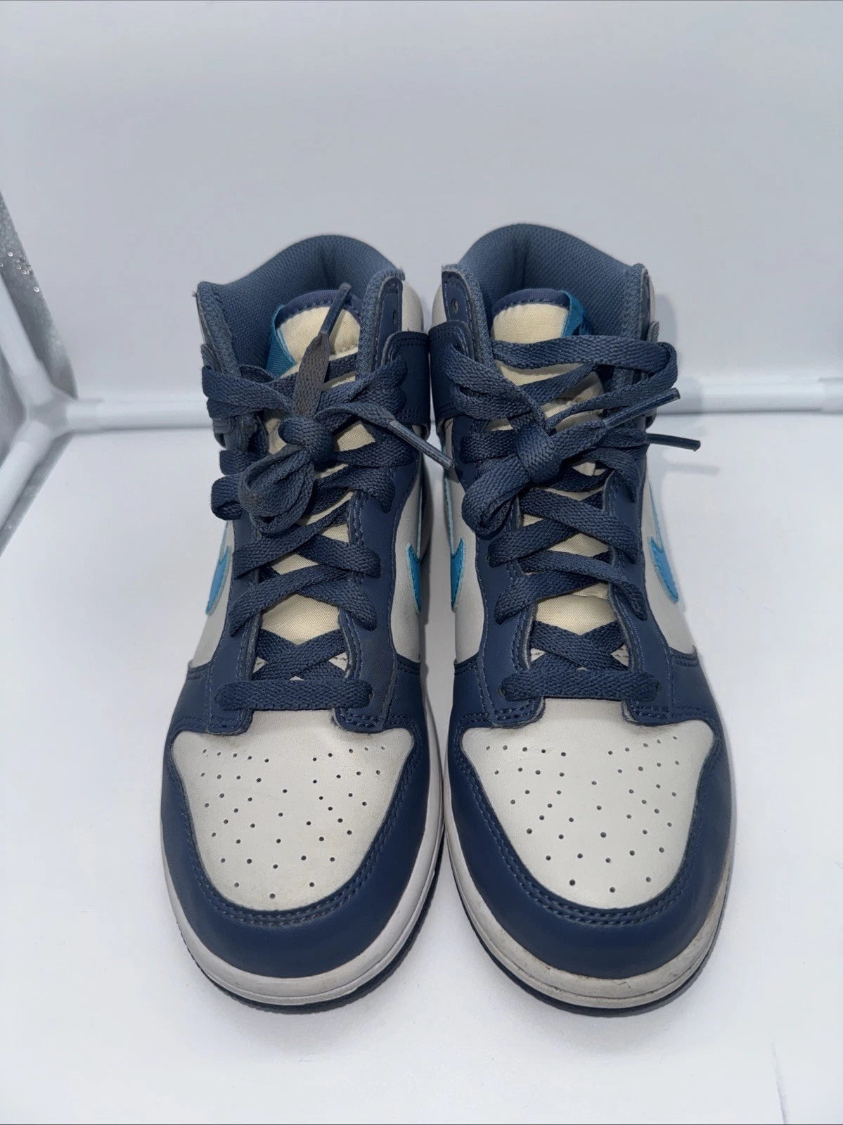 Size 3Y Nike Dunk High Blue- As Is- Purchased With A Cigarette Smell