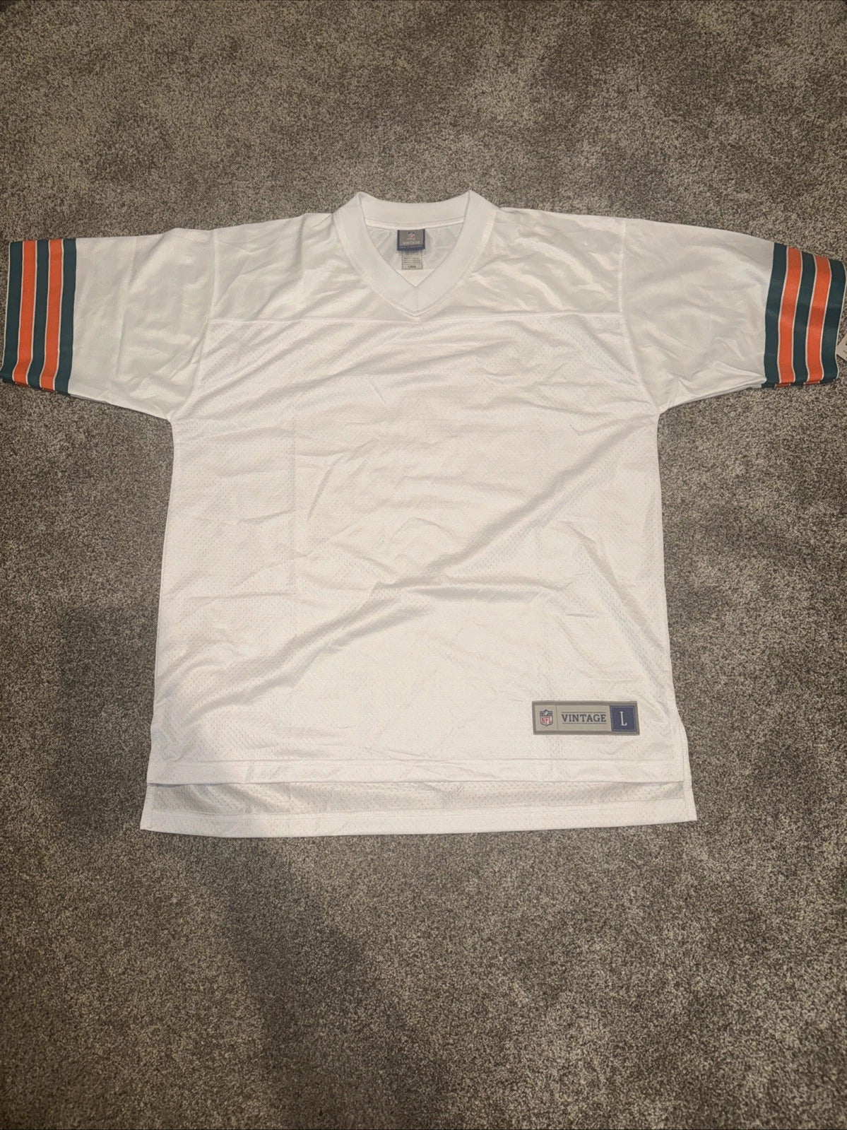 Size Large Men's Vintage NFL Proline Jersey Dolphins White