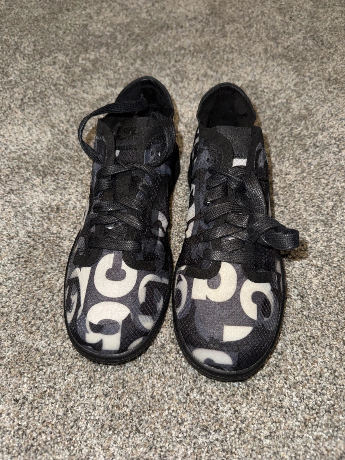 Size 8 Women’s - Comme des Garçons x Nike Dunk Low Monogram Print