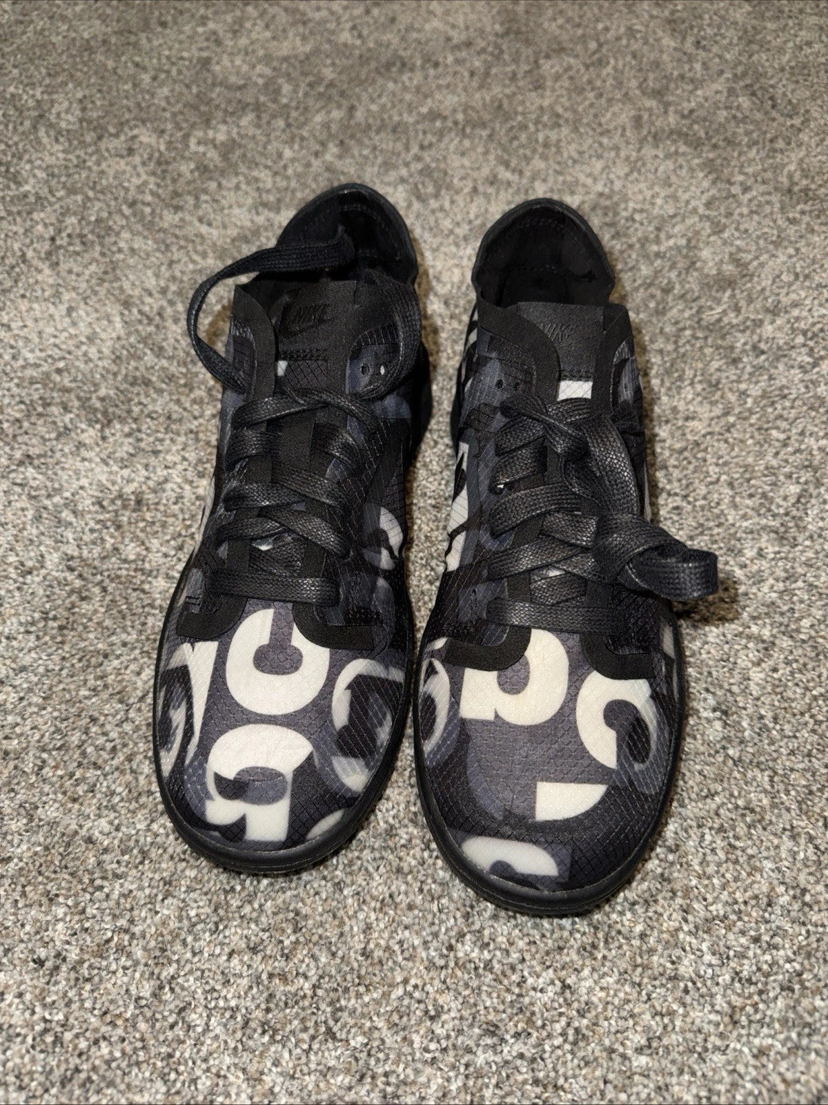 Size 7 Women’s - Comme des Garçons x Nike Dunk Low Monogram Print