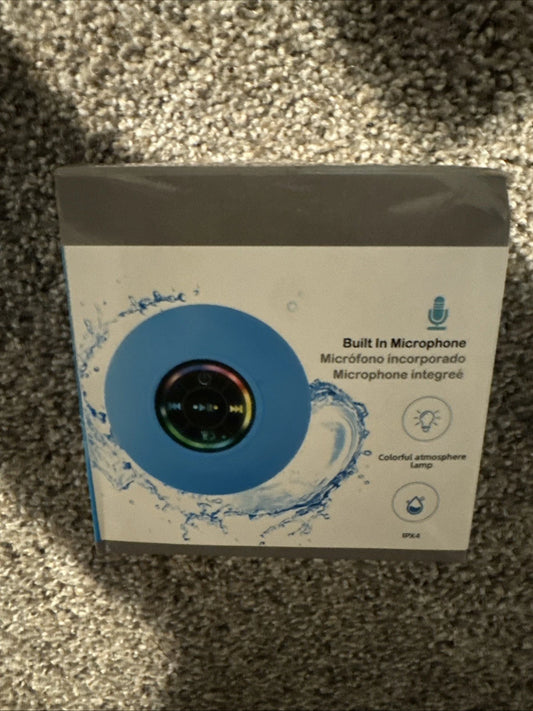 Mini Bluetooth Speaker Splash proof - Blue- Built In Microphone