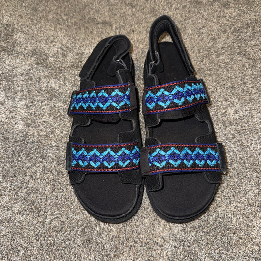 Size 12 Women’s UGG Golden star  Heritage Braid Sandal Black