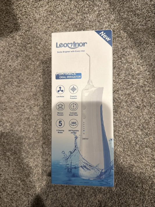 New Open Box Leominor Water Dental Flosser Pick- 5 Modes Cordless Portable