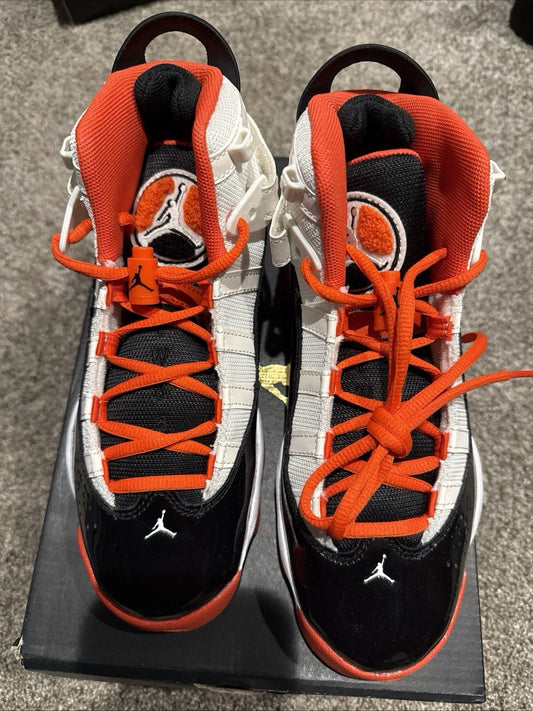 Jordan 6 Rings (GS)  White/Team Orange/ Black Size 5