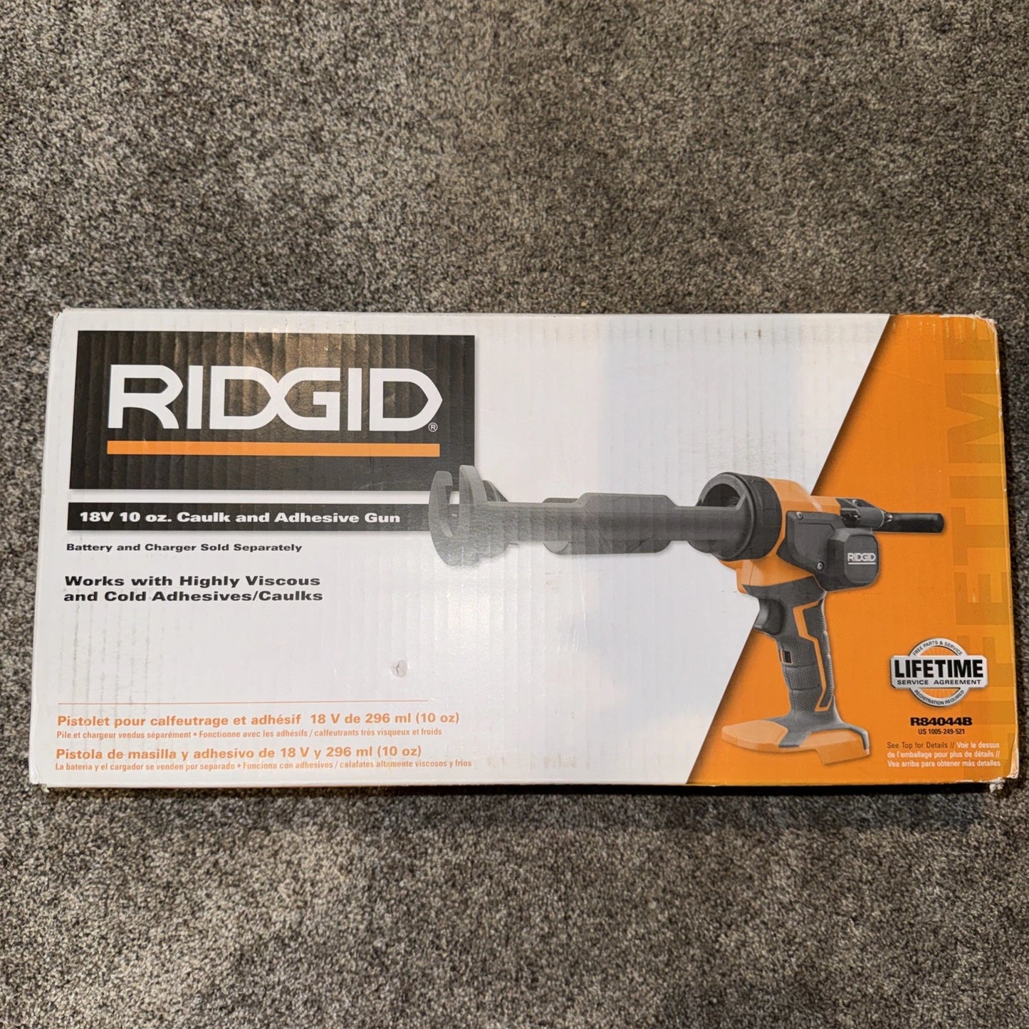 Ridgid 18V 10oz. Caulk And Adhesive Gun- Battery And Charger Sold Separately