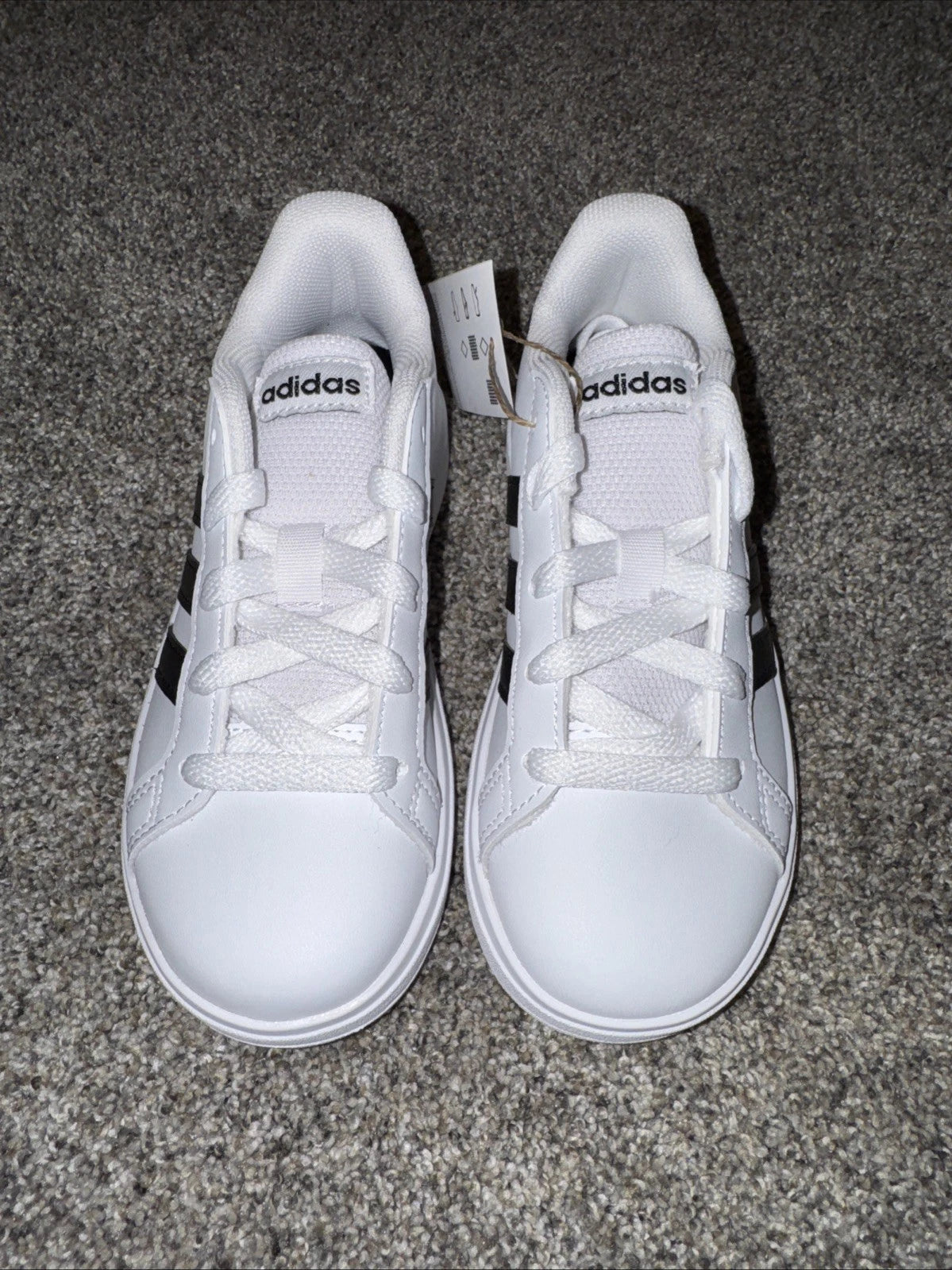 Size 12 Kids Adidas Grand Court 2.0 White