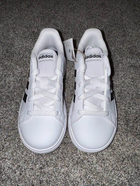 Size 12 Kids Adidas Grand Court 2.0 White