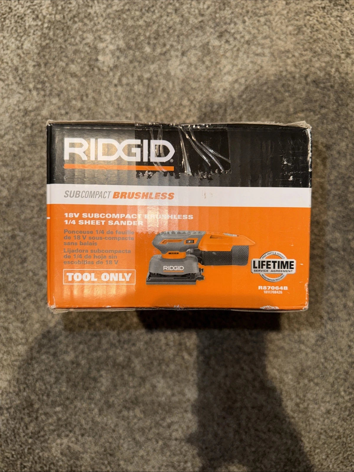Ridgid 18V Subcompact Brushless 1/4 Sheet Sander
