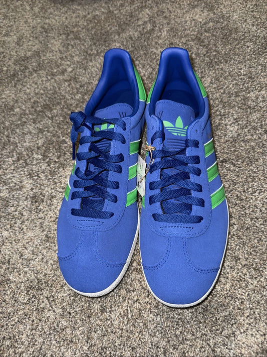 Size 8.5 Men’s- Adidas Gazelle Blue Green