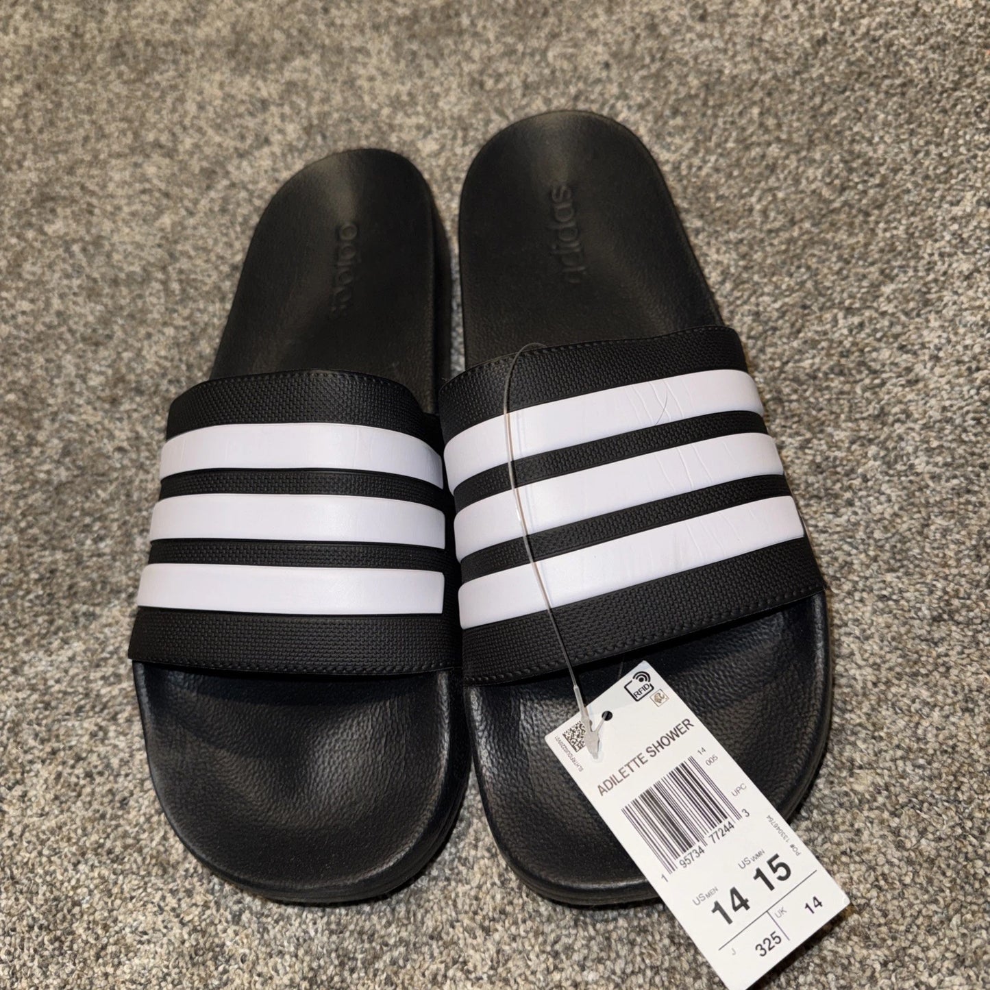 Size 14 Men’s- Adidas Adilette Shower Slides Black